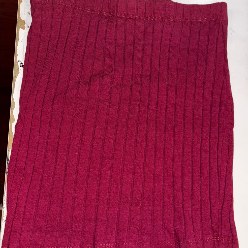 Ribbed red Skirt